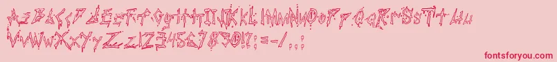 fuente PaulsBloodyFont – Fuentes Rojas Sobre Fondo Rosa