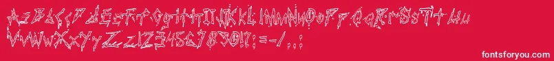 PaulsBloodyFont Font – White Fonts on Red Background