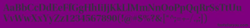 UtopiastdSemibolddisp-fontti – mustat fontit violetilla taustalla