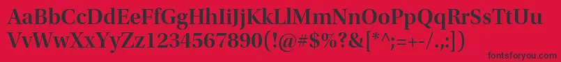 UtopiastdSemibolddisp Font – Black Fonts on Red Background