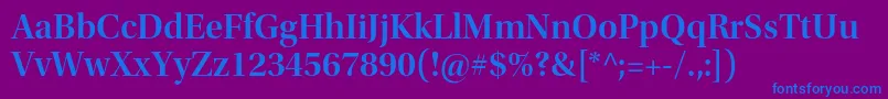 UtopiastdSemibolddisp Font – Blue Fonts on Purple Background