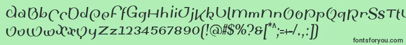 フォントSinahsansLtBoldCondensedItalic – 緑の背景に黒い文字