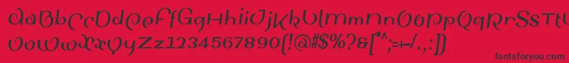 フォントSinahsansLtBoldCondensedItalic – 赤い背景に黒い文字