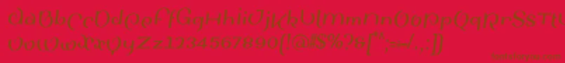 SinahsansLtBoldCondensedItalic Font – Brown Fonts on Red Background