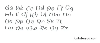 Review of the SinahsansLtBoldCondensedItalic Font