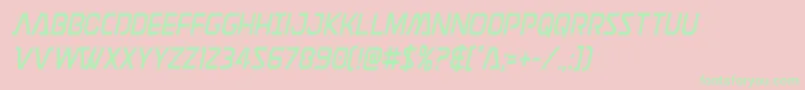 Discotechiacond Font – Green Fonts on Pink Background