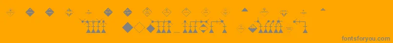 EsriHydrants-Schriftart – Graue Schriften auf orangefarbenem Hintergrund