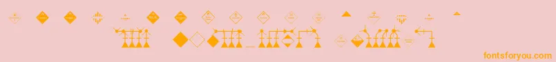 EsriHydrants Font – Orange Fonts on Pink Background