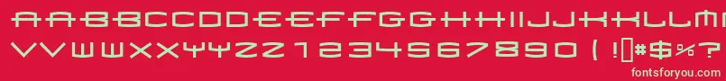 フォント1979 – 赤い背景に緑の文字