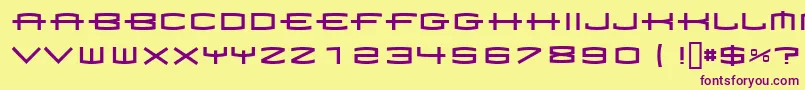 1979 Font – Purple Fonts on Yellow Background