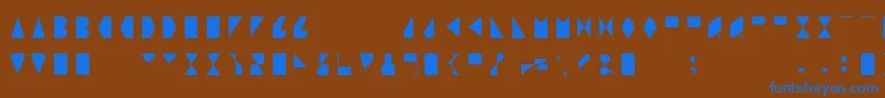 ORegular Font – Blue Fonts on Brown Background