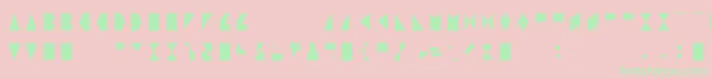 ORegular Font – Green Fonts on Pink Background