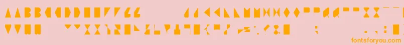 ORegular Font – Orange Fonts on Pink Background