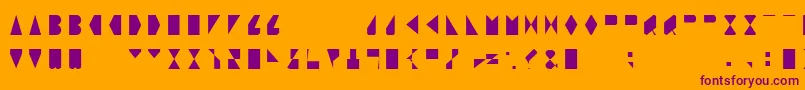 ORegular Font – Purple Fonts on Orange Background