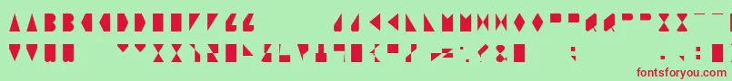 ORegular Font – Red Fonts on Green Background