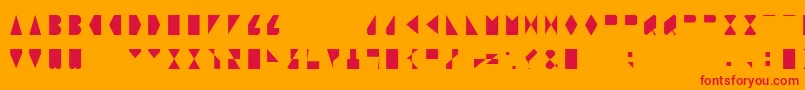 Czcionka ORegular – czerwone czcionki na pomarańczowym tle