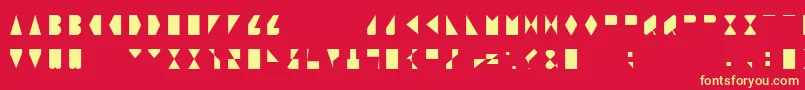 ORegular Font – Yellow Fonts on Red Background