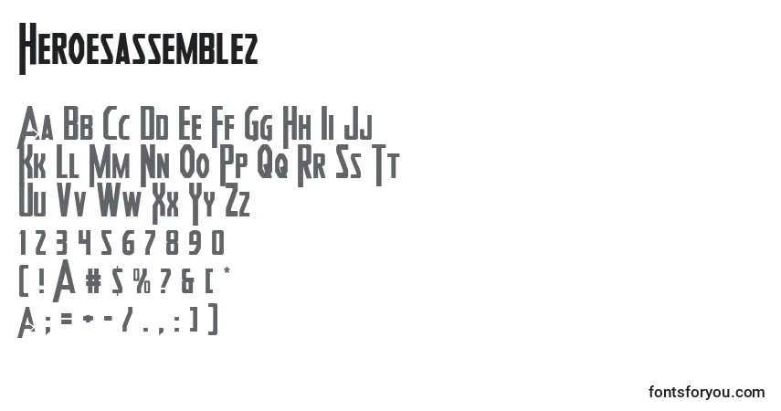 Fuente Heroesassemble2 - alfabeto, números, caracteres especiales