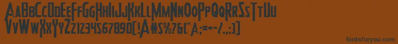 Heroesassemble2 Font – Black Fonts on Brown Background