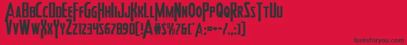 Heroesassemble2 Font – Black Fonts on Red Background