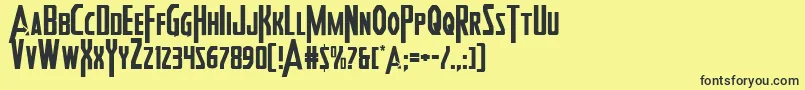 Heroesassemble2 Font – Black Fonts on Yellow Background