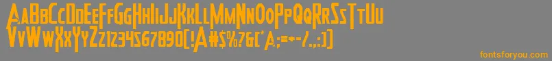 Heroesassemble2 Font – Orange Fonts on Gray Background