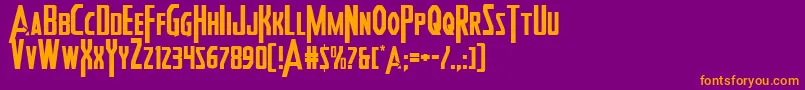 Heroesassemble2 Font – Orange Fonts on Purple Background