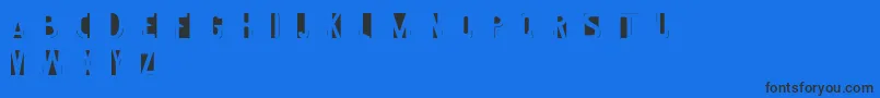 Imprint Font – Black Fonts on Blue Background