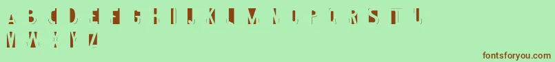 Imprint Font – Brown Fonts on Green Background