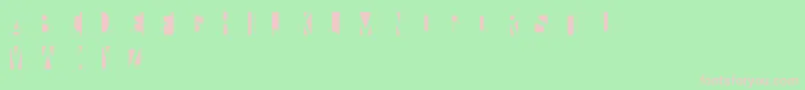 Imprint Font – Pink Fonts on Green Background