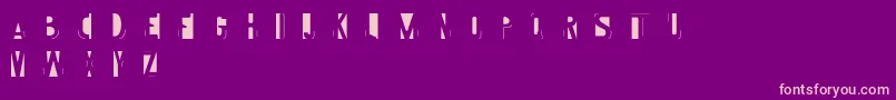 Imprint-Schriftart – Rosa Schriften auf violettem Hintergrund