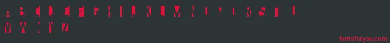 Imprint Font – Red Fonts on Black Background