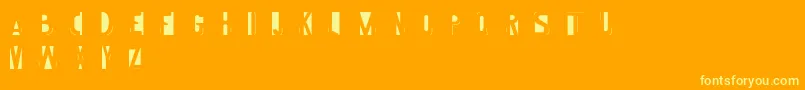 More about Imprint Font Imprint Font – Yellow Fonts on Orange Background