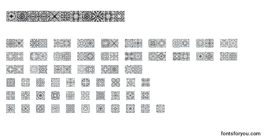 Schriftart SymmetryBrk – Alphabet, Zahlen, spezielle Symbole