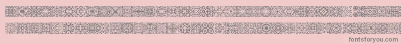 SymmetryBrk-Schriftart – Graue Schriften auf rosa Hintergrund