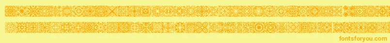 SymmetryBrk Font – Orange Fonts on Yellow Background