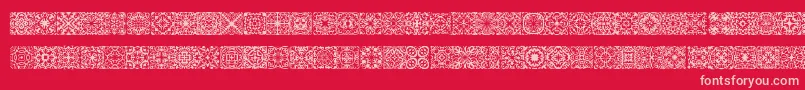 SymmetryBrk Font – Pink Fonts on Red Background