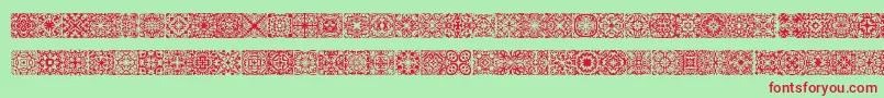 SymmetryBrk Font – Red Fonts on Green Background
