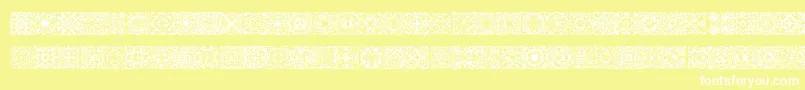 SymmetryBrk Font – White Fonts on Yellow Background