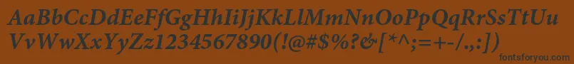 MinionproBolditcapt Font – Black Fonts on Brown Background