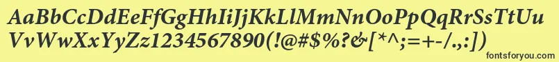 MinionproBolditcapt Font – Black Fonts on Yellow Background