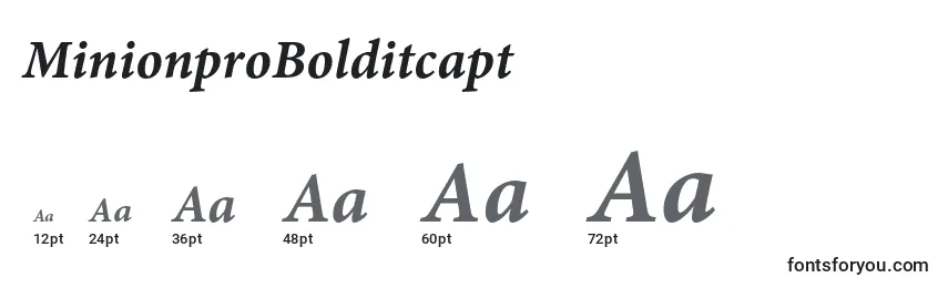 Размеры шрифта MinionproBolditcapt