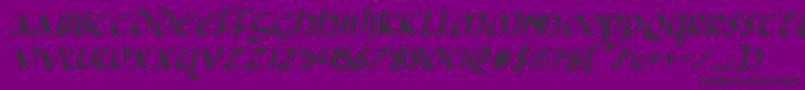 Foucaultrotal Font – Black Fonts on Purple Background