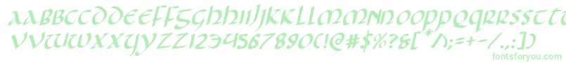 Foucaultrotal Font – Green Fonts on White Background