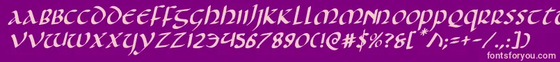 Foucaultrotal Font – Pink Fonts on Purple Background