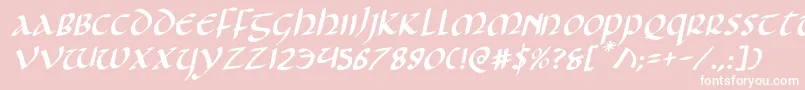Foucaultrotal Font – White Fonts on Pink Background