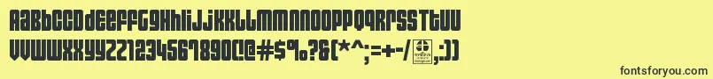 AsecticaSimpleDemo Font – Black Fonts on Yellow Background