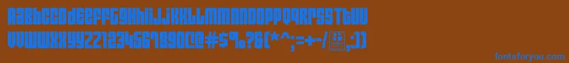 Шрифт AsecticaSimpleDemo – синие шрифты на коричневом фоне