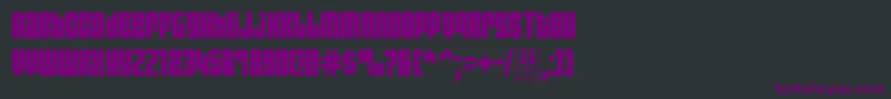 Шрифт AsecticaSimpleDemo – фиолетовые шрифты на чёрном фоне