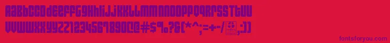 AsecticaSimpleDemo Font – Purple Fonts on Red Background